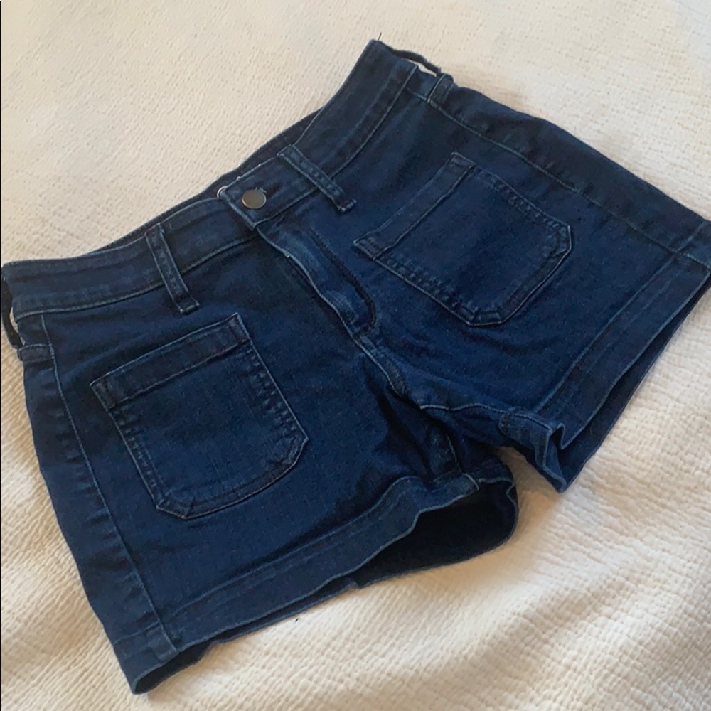 Dark denim shorts
